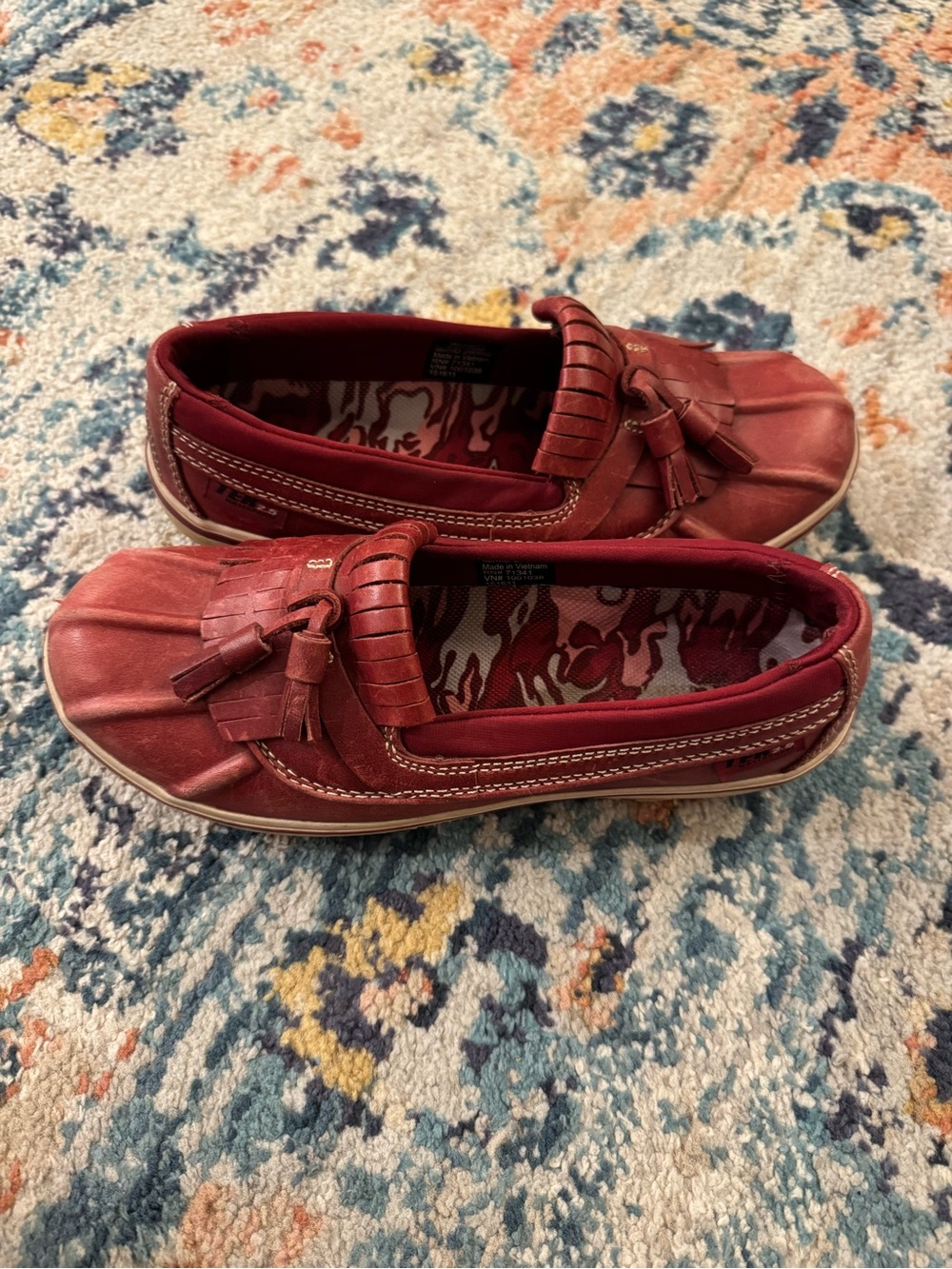 L.L. Bean Women's Red Tassel Loafers